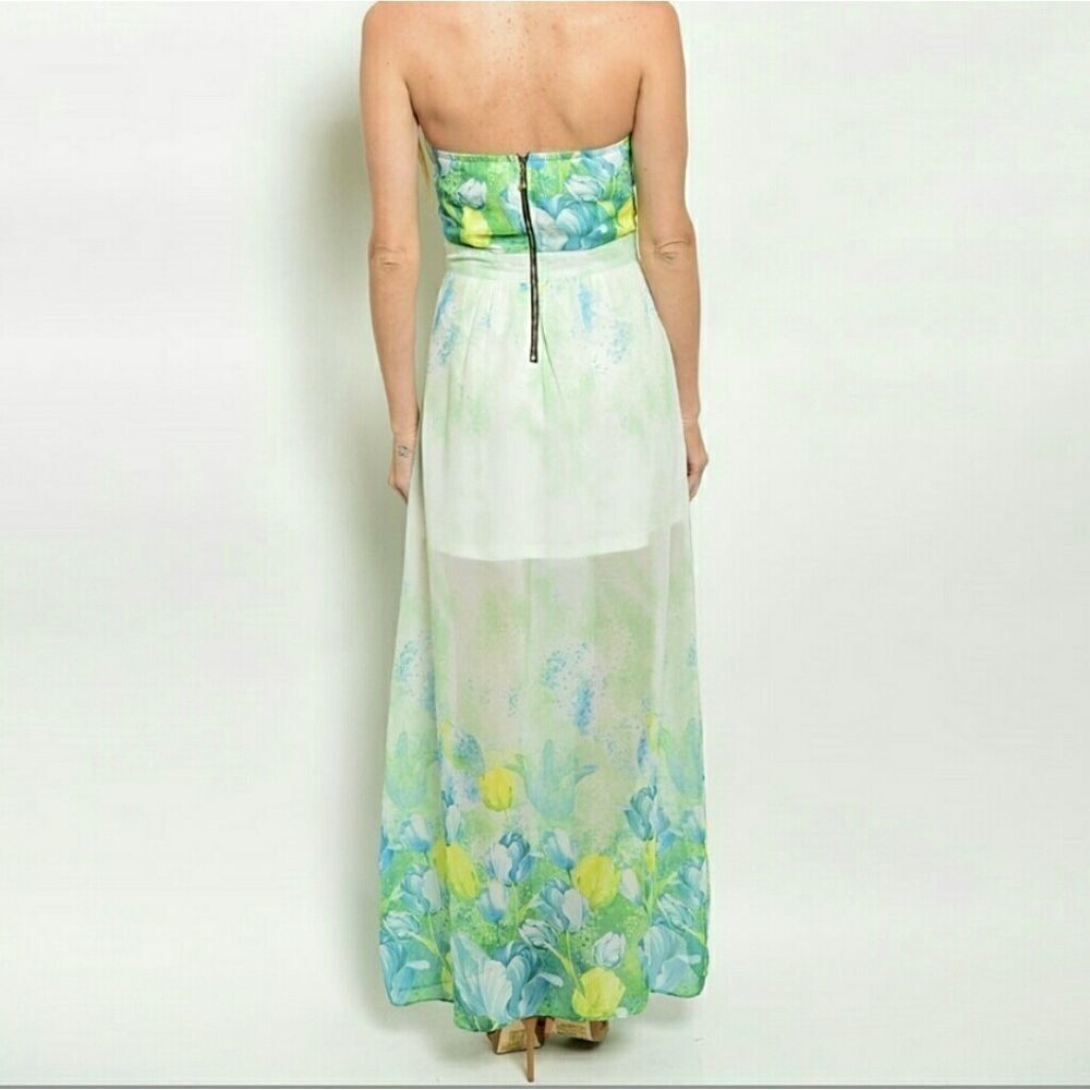 NWT Green blue Multi Dress - Picture 2 of 5